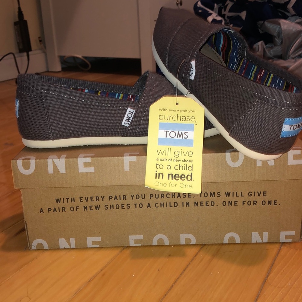 Toms Classic Ash Canvas Slip-ons